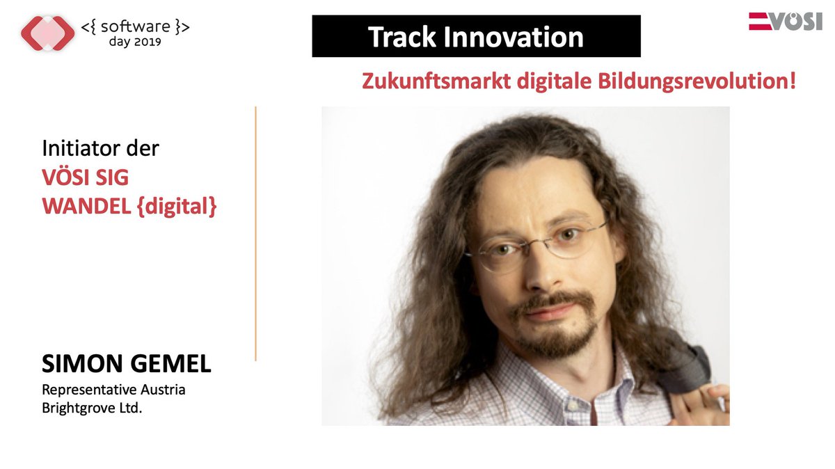software_day's tweet image. „Zu meiner Schulzeit wäre eine Bildungsindividualisierung organisatorisch nicht machbar gewesen. Heute könnten wir das locker umsetzen.“, Simon Gemel | Vortrag zum Thema "Zukunftsmarkt digitale Bildungsrevolution" vom VÖSI Team WANDEL digital. sofwareday.at #SoftwareDay