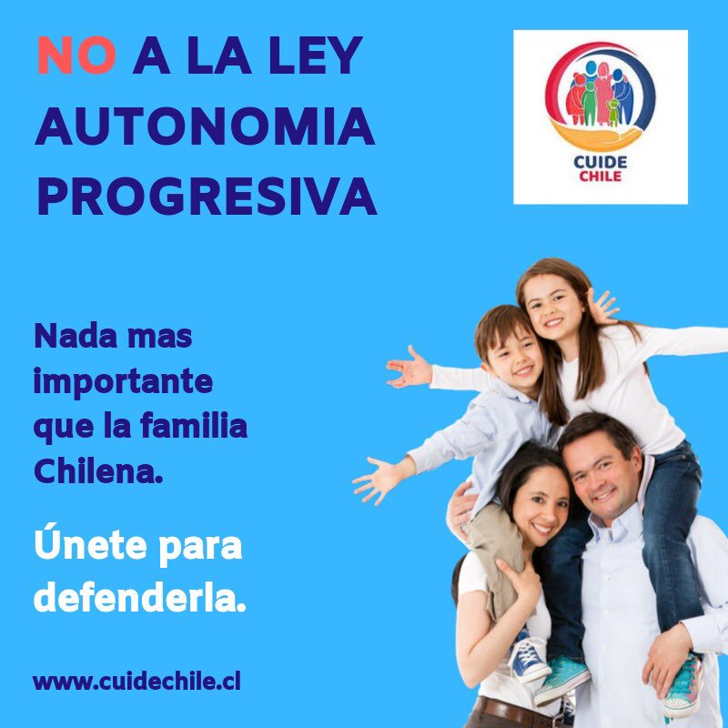 JuanYanezB's tweet photo. #MenosEstadoMásFamilia
Los padres damos la vida por nuestros hijos.
No a la Ref. Constitucional sobre Asuntos de Infancia que nos quita D° Pref. de los Padres de Educar a nuestros hijos. No Autonomía Progresiva. @CataDelRealCL @HugoReyM @jbellolio @calistoprensa @MiguelCalisto https://t.co/Y5ujv5xlPK