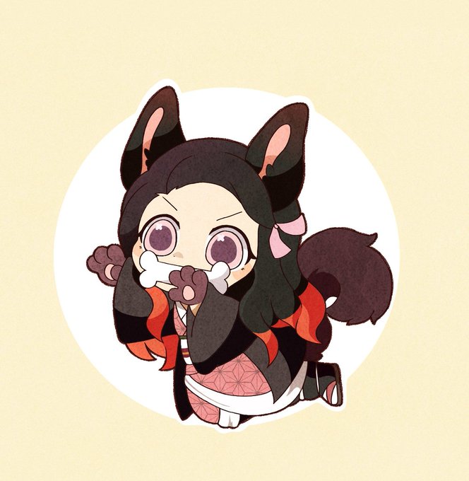 OTS53さんがTwitterに投稿した竈門禰豆子(鬼滅の刃)のイラスト。