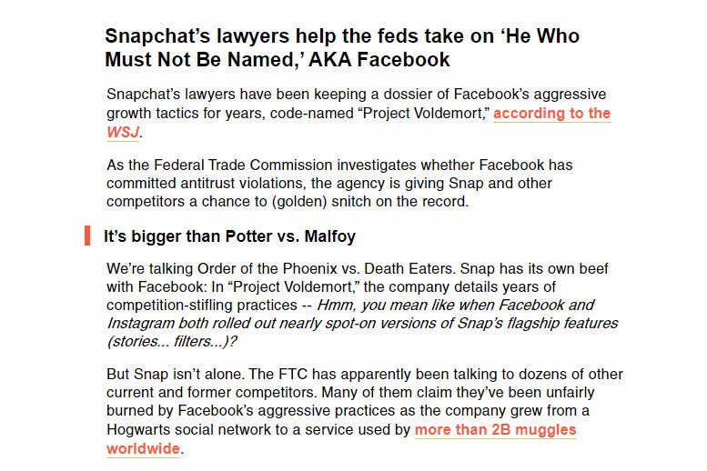sethfewell's tweet image. OMG, I love @TheHustle&apos;s emails. Today&apos;s bit about #ProjectVoldemort cracked me up!

Do you subscribe? You should!
ambassadors.thehustle.co/?ref=1a6f56e3b7

#Facebook #antitrust #Privacy