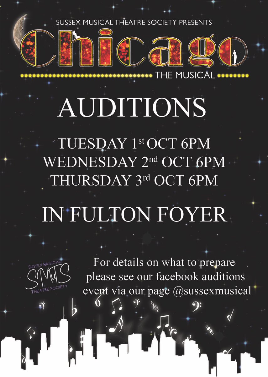 SMuTSBrighton's tweet photo. Don’t forget auditions are next week!!! For info on what to prepare see out Facebook event https://t.co/chxRgzUiiA https://t.co/bYRt3foHIL