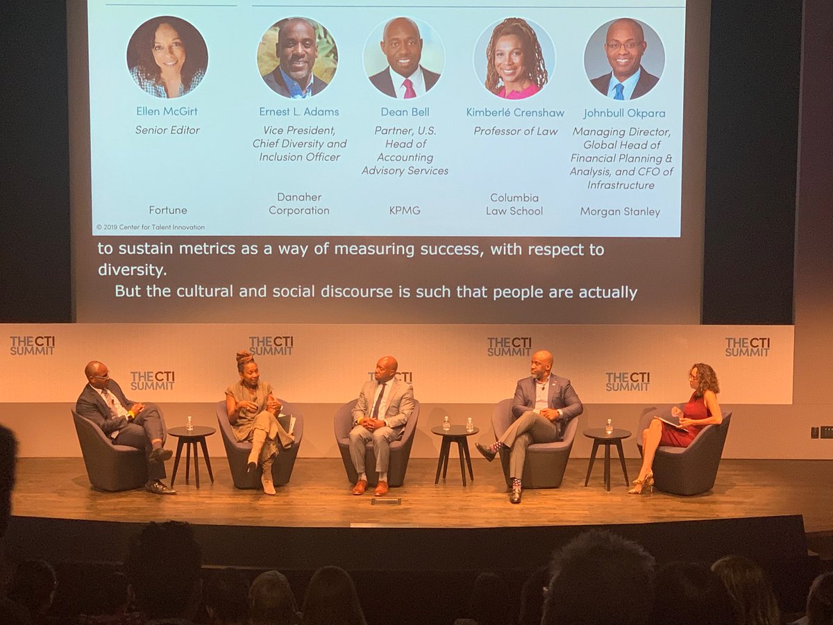 heide_gardner's tweet photo. THIS from Kimberle Crenshaw during @TalentInnovate panel moderated by ⁦@ellmcgirt⁩: What’s happening now is that somehow racial discrimination is reframed as problem for White people. 👀 https://t.co/1xkT5HUq4J
