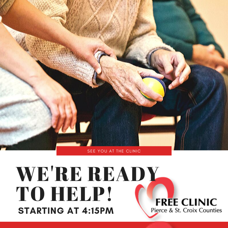 FreeClinicWI's tweet photo. We're ready to help! Free Clinic doors open at 4:15pm this evening! https://t.co/VqnlOcrqOu
