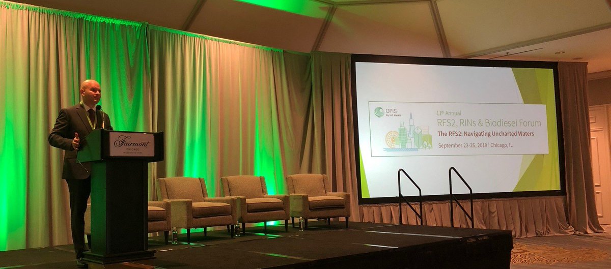 OPISBiofuels's tweet photo. Now onstage is our keynote speaker, Dallas Burkholder of EPA's Office of Transportation & Air Quality. Dallas half-jokingly prefaced that his presentation is up to date as of Friday afternoon when he left the office but warned, "everything is changing really fast." https://t.co/F6i9vnU7Eg