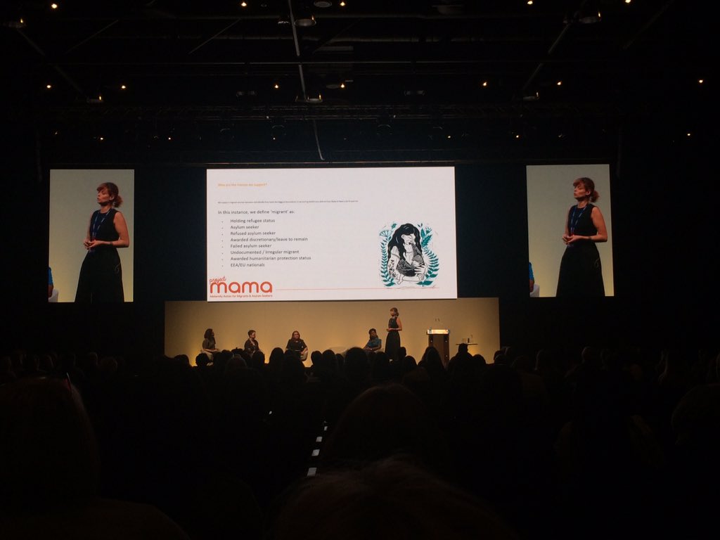 Proud to see Fiona @projectmamauk of #Bristol fame talking at <a href="/MidwivesRCM/">Royal College of Midwives 💙</a> conference in Manchester today, brilliant work supporting women in need