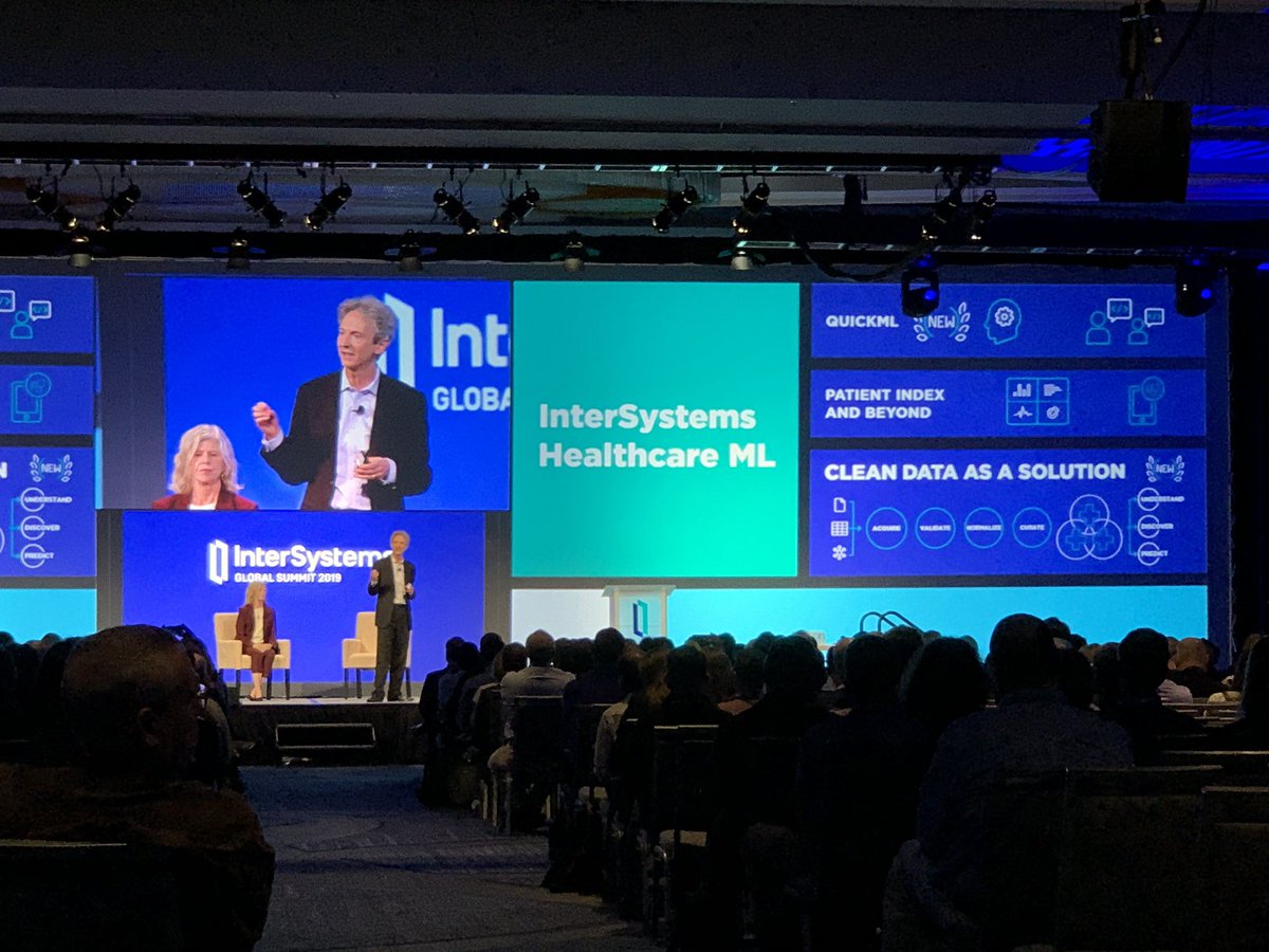 InterSystems's tweet image. ⚡️@Don_Woodlock introduces Clean Data as a Solution at this morning’s #globalsummit19 keynote! Stay tuned for details! 
#ML #QuickML #healthcareunbounded