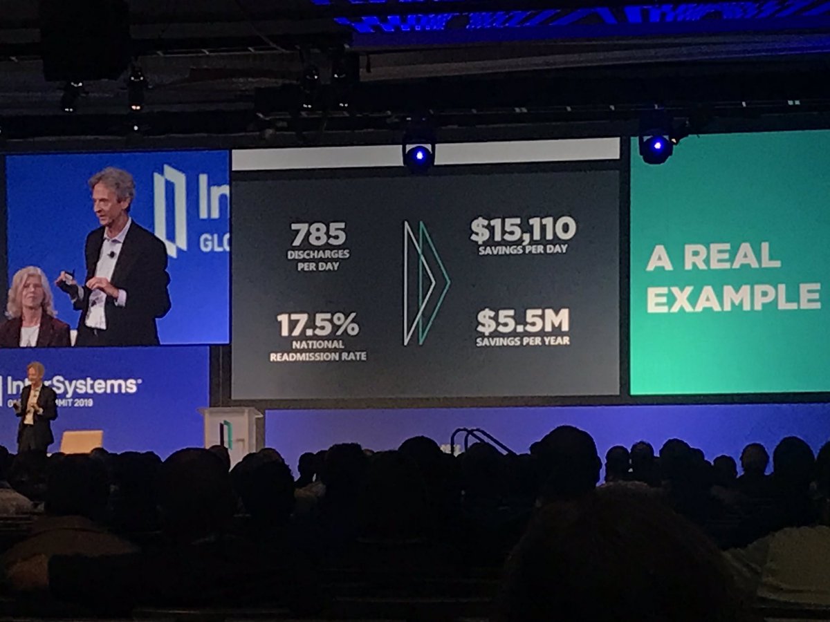 SirBlueberrymuf's tweet image. Predicting readmission via L.A.C.E. augmented with #MachineLearning can reduce administrative cost by a lot. $5.5M / year in a real world example. #QuickML allows you to add #ML to even more parts of your #data sources! #healthcareunbounded #GlobalSummit19 @InterSystems