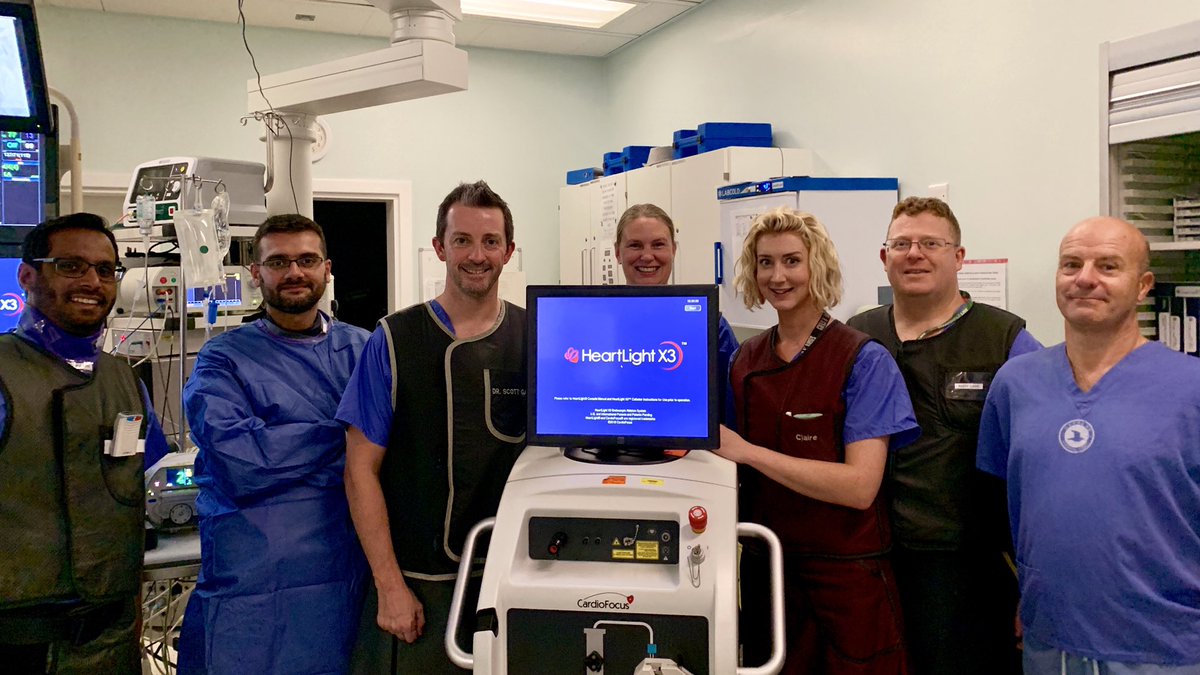 Another successful X3 launch and a happy EP team. Congratulations to Dr. Scott Gall and the team at Victoria Hospital in Blackpool, UK. #afib #EPeeps