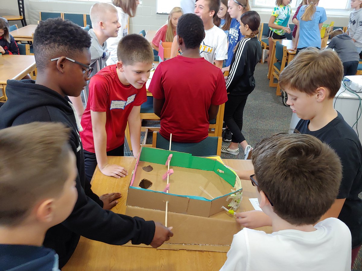 angmerenbloom's tweet photo. Design thinking: testing our prototypes of cardboard games.#lpsleads #heritagems https://t.co/FQUigOLVpF
