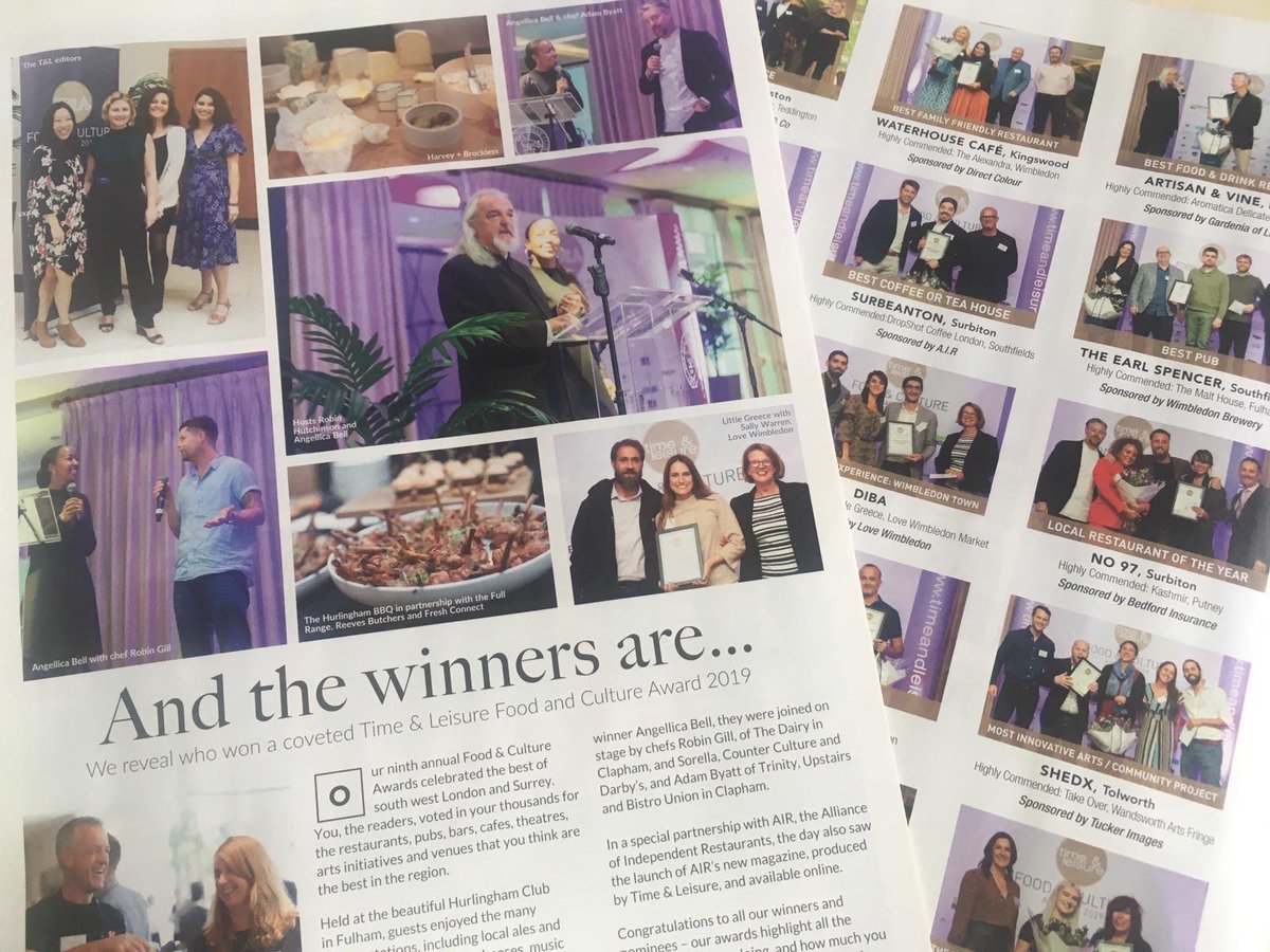 timeandleisure's tweet photo. Catch our latest October magazine for all the winners of our annual Food and Culture Awards 2019! We awarded your favourites with a special ceremony at
@HurlinghamVenue #TLFCA Listen to our podcast capturing the day with exclusive interviews here... https://t.co/NfNuisCKxC https://t.co/9rSRDhRd1K