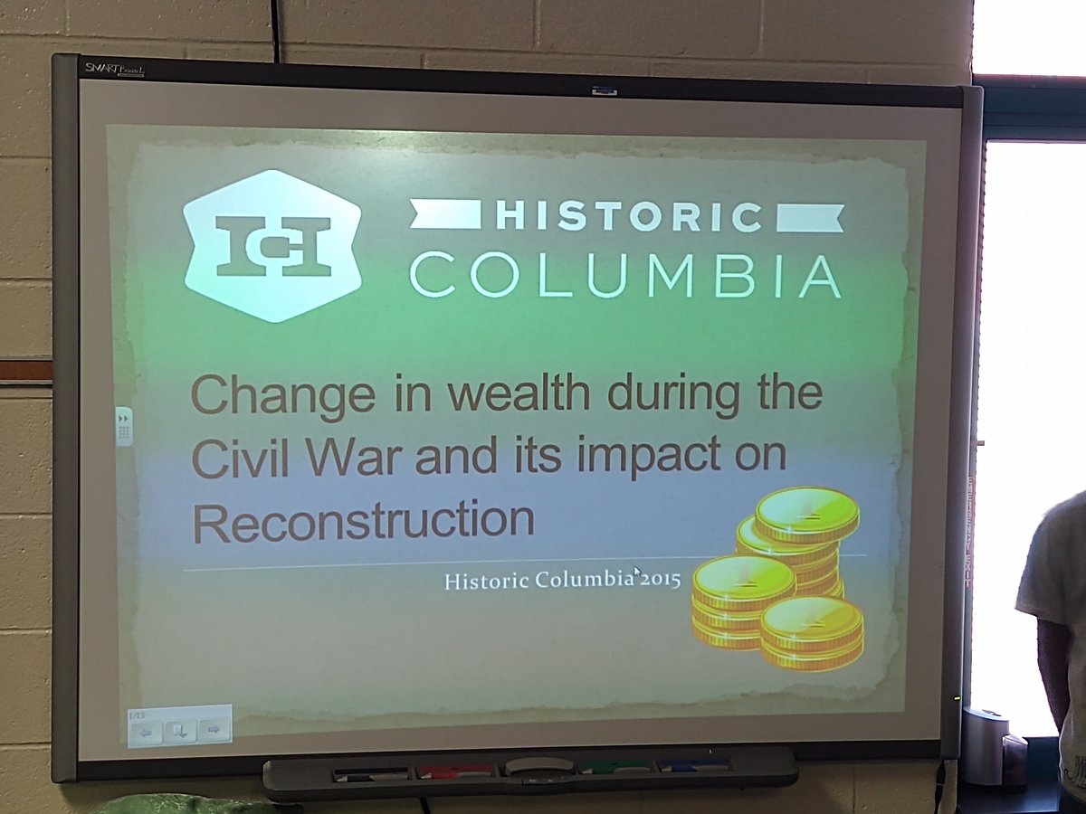 TracyMitchell_L's tweet photo. 5th grade @Killian_STEAM enjoying hands on learning with "The Traveling Trunk" through Reconstruction @Academic__Angel @DrBaronDavis @franklinscsu @jamesann_sheley https://t.co/5nhKjgMj2R