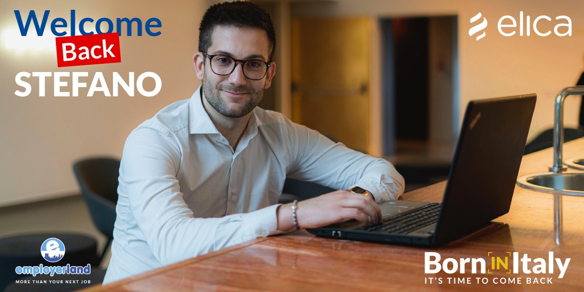 Employerland's tweet image. We made it!
Stefano è uno dei tanti ragazzi incontrati a #Londra e tornato in Italia grazie al progetto #BornInItaly. 
Oggi ricopre il ruolo di Junior Commercial Marketing Specialist all’interno del Global Product Marketing in @Elica.

Welcome back! 
#rientrodeicervelli #BigGoals
