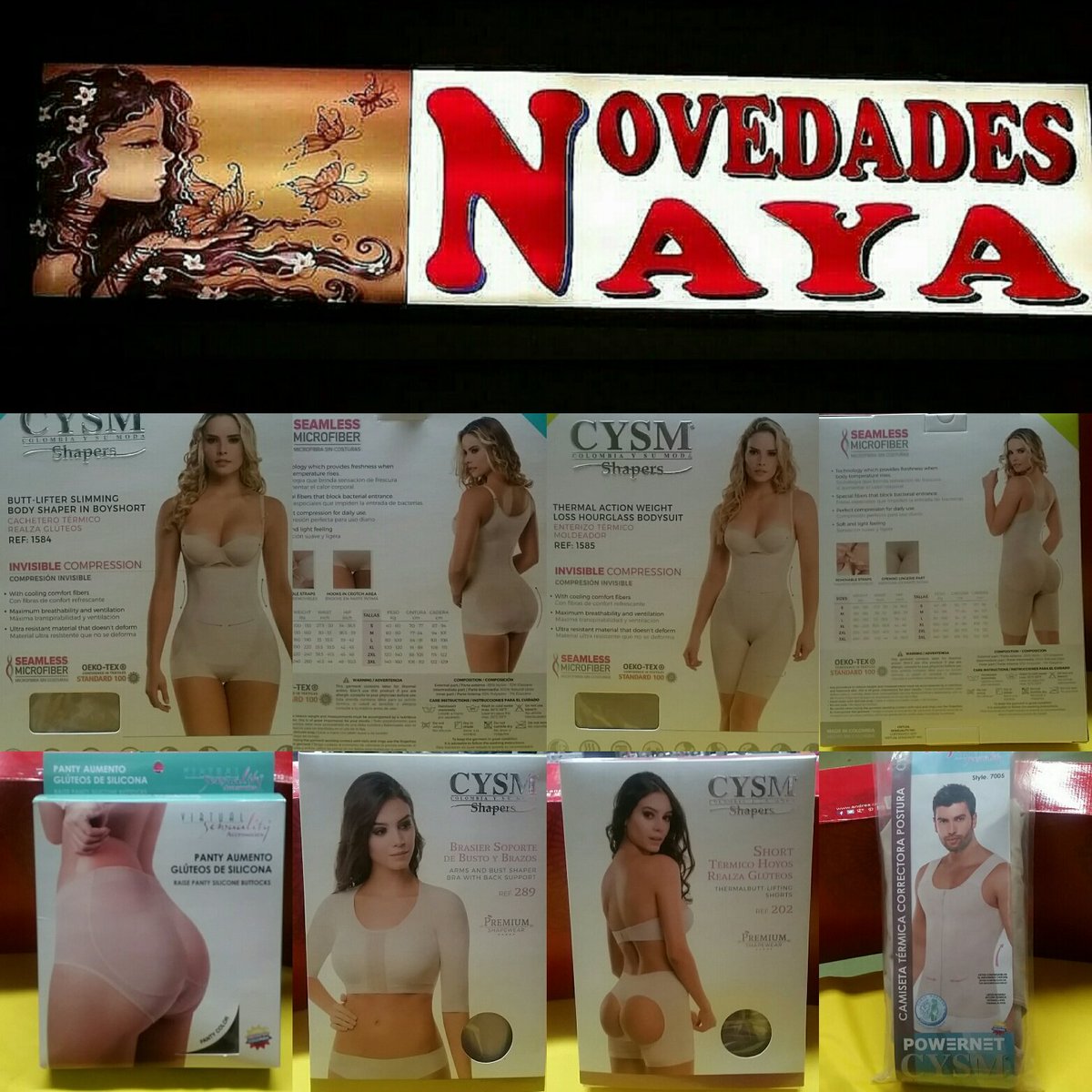 CenaidaRamrez's tweet photo. NOVEDADES NAYA 565 E.MOANA LN.RENO NV 89502 #FAJASCOLOBIANA #ORIJINALES #DAMA #CABALLERO #POSTPARTO #CIRUGIAESTETICA #APLANAABDOMEN #TERMICO #MOLDEARCADERA #ARTOPEDICO #CORRECTORPOSTURA #OPERATORIO #GYM #USODIARIO #REALZAGLUTEOS #REALZABUSTO #REDUCE #TALLAS #ANTIBACTERIAL♡☆♡☆ https://t.co/vX2z67SnTn