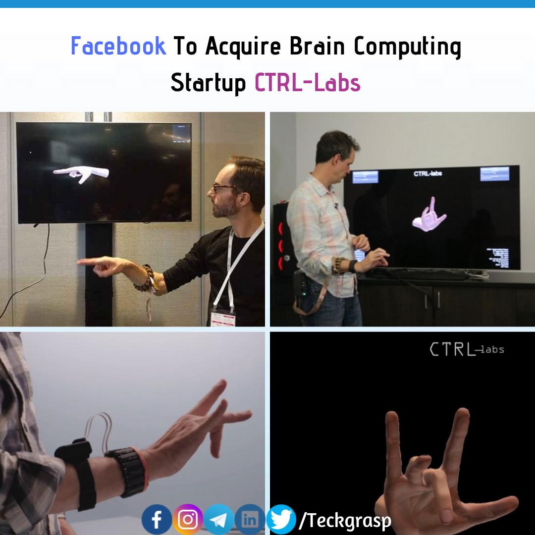 teckgrasp's tweet photo. #Facebook announced the acquisition of #CTRLlabs, a New York #startup that specializes in allowing humans to control #computers using their brains. The startup will join #FacebookRealityLabs. Read more at https://t.co/8R9hcp5ww5

#teckgrasp https://t.co/Pg3wGrbWWK