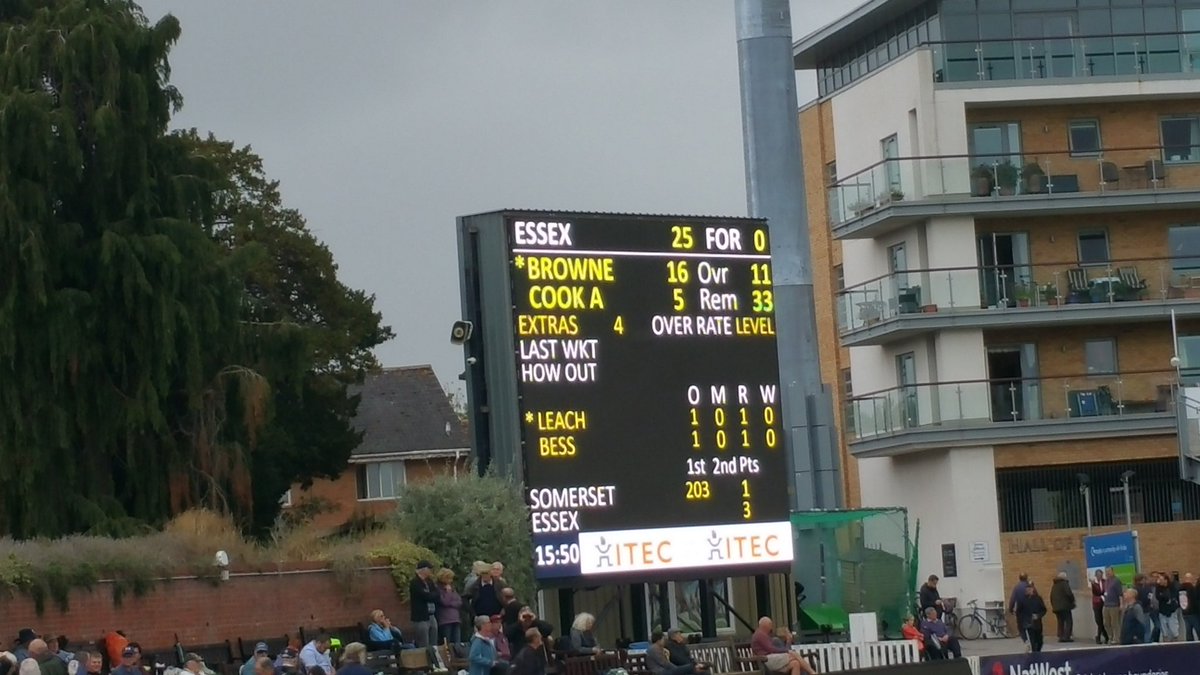 Here comes the rain.@#essexcricket