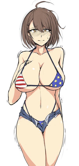 デニムショートパンツ+星条旗ビキニのボルチモアとかどっすかね 