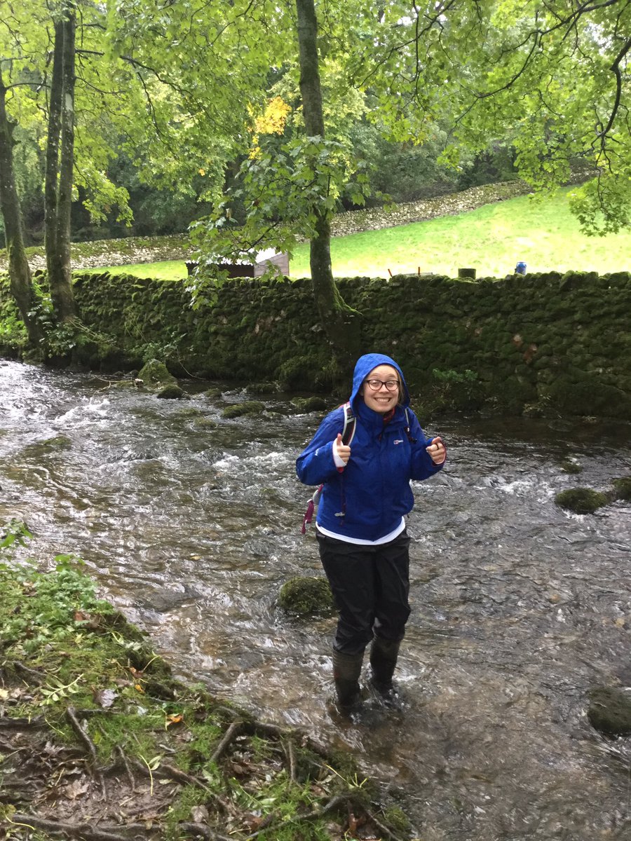 HTPShalifax's tweet photo. A great, if not wet, start to our trip! We measured the width, depth and velocity of Malham Beck! #geography #riverstudies https://t.co/bQu3dOWv4J