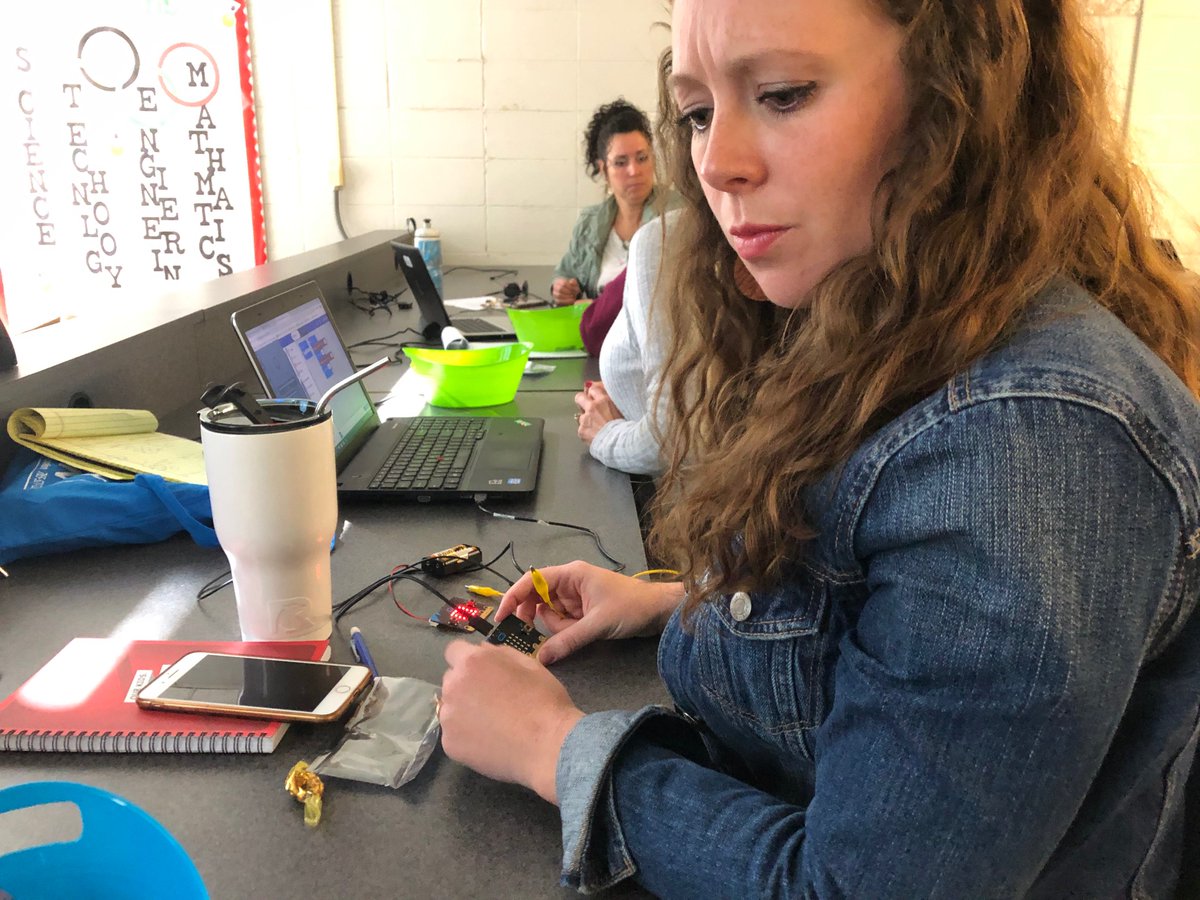 NC_Choirs's tweet photo. @MrsO_NCMS Learning technology at Project Lead the Way breakout session! https://t.co/E0muXc3E2B