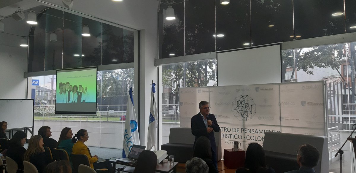 CPTUR_Col's tweet photo. @jpfrankym nos presenta las nuevas tendencias del sector turismo: cambios demográficos, recomposición de la demanda, nuevas tecnologías, mayores ingresos, mayor movilidad, acceso al crédito y otros aspectos que inciden de forma positiva en la generación de empleo. https://t.co/PwzITUu5rb