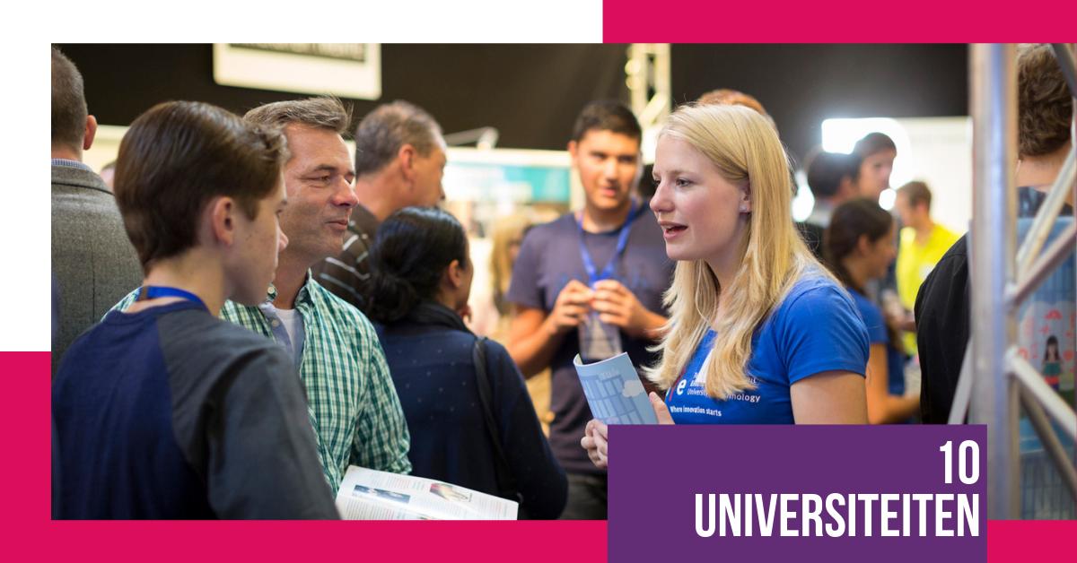 𝟭𝟬 𝗨𝗻𝗶𝘃𝗲𝗿𝘀𝗶𝘁𝗲𝗶𝘁𝗲𝗻
De universiteiten zijn goed vertegenwoordigd op <a href="/OWBNO/">Onderwijsbeurs</a>! Breng zeker een bezoek aan het Universiteitenplein meer dan 10 universiteiten. Check de deelnemerslijst op de website
onderwijsbeurs.nl/nl/exposanten