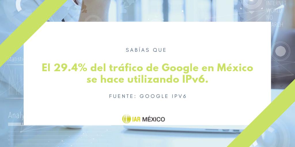 IARMx's tweet photo. Un poco más de un cuarto del tráfico de Google en el país se hace utilizando #IPv6. https://t.co/DfbGFftjHT