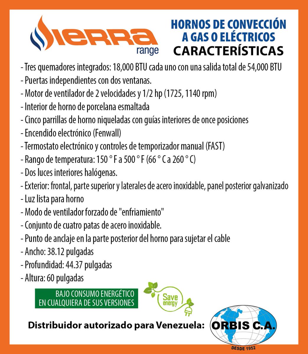 orbis52ve's tweet photo. La mejor herramienta para Chefs, Panaderos, Pasteleros o emprendedores de la cocina.
Hornos de Convección Eléctricos o a Gas, diseñados para trabajo duro en poco espacio y bajo consumo de energía.

orbisequipos@orbisca.net
https://t.co/nIL76LkJmU
(0212) 632.01.22 - 632.45.23 https://t.co/sScl10U4Ek