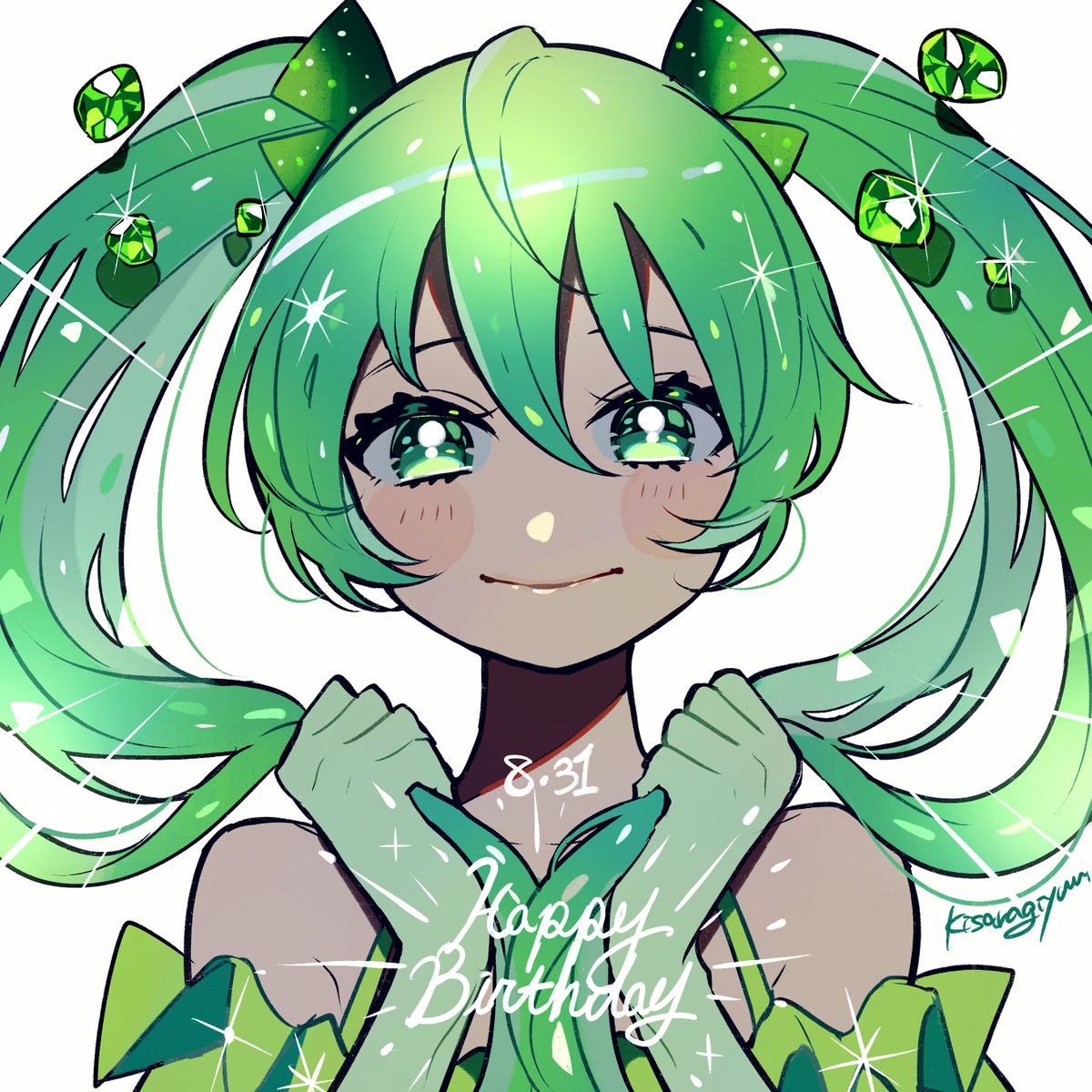 初音ミク 「ミクちゃん 」|𝙠𝙞𝙨𝙖𝙧𝙖𝙜𝙞𝙮𝙪𝙪のイラスト