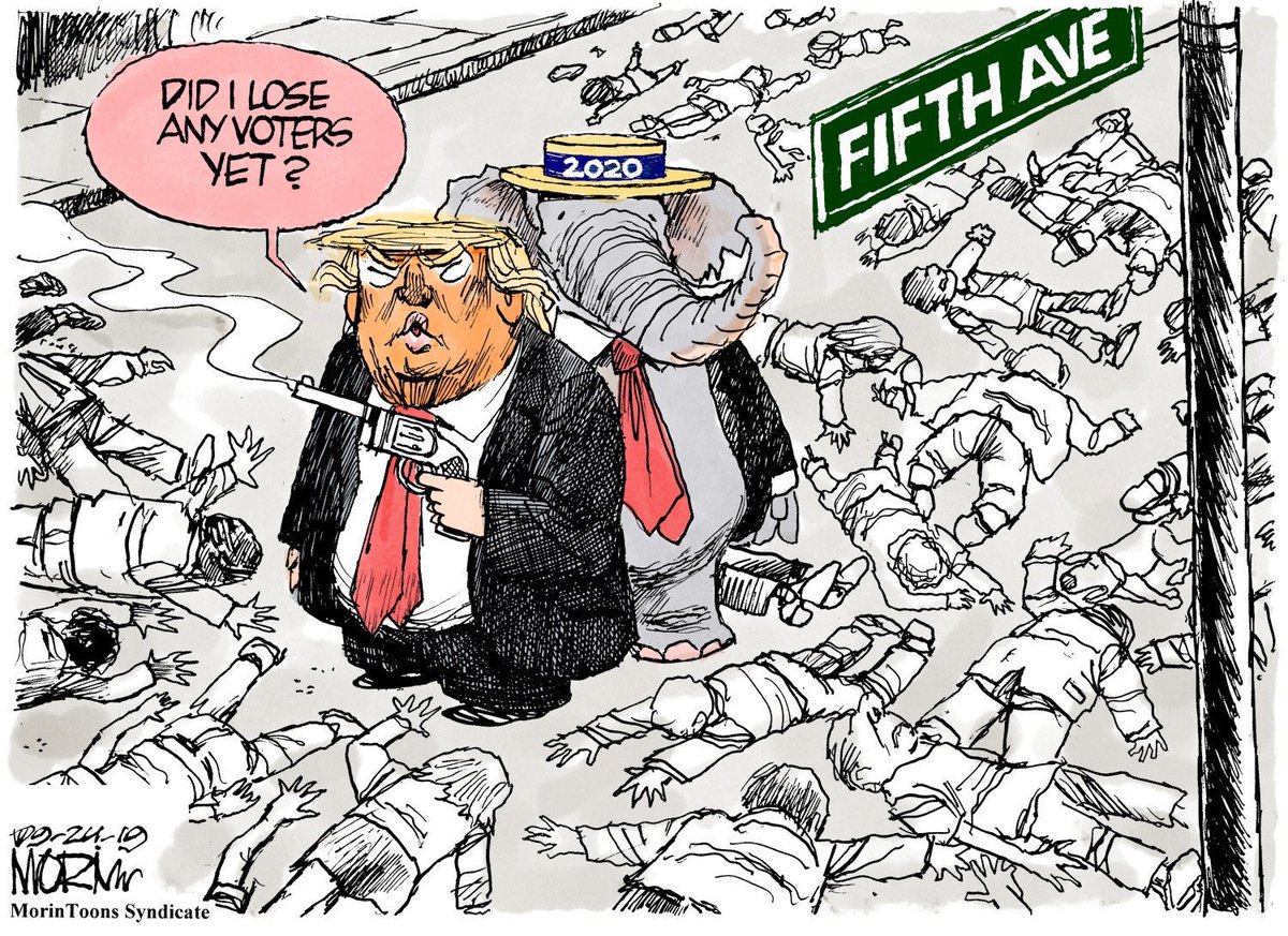 Cartoon4sale's tweet photo. Jim Morin: END THIS #morintoon #TrumpGibberish #TrumpCorruption #TrumpLies #TrumpLiesEverytimeHeSpeaks #TrumpCrimeFamily #TrumpRacist #TrumpRussia #ImpeachTrump #ImpeachmentInquiryNow #ImpeachOrResign - political cartoon gallery in London https://t.co/dePcTdnXF6 https://t.co/kreNGY1ivF