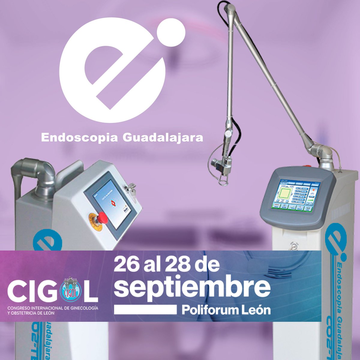 EndoscopiaGDL's tweet photo. Esta semana participaremos en la sexta edición de #CIGOL con nuestros equipos para ginecología y obstetricia.
.
.
#Medicallaser #LaserCo2 #Giecologia #Doctorslife #surgerylife #drmexico #hospital #Medico #Egdl #Ginecologos #congreso #LaserC02 #likeforlikes #ClinicadeDisplasias https://t.co/kRizpEdRMi