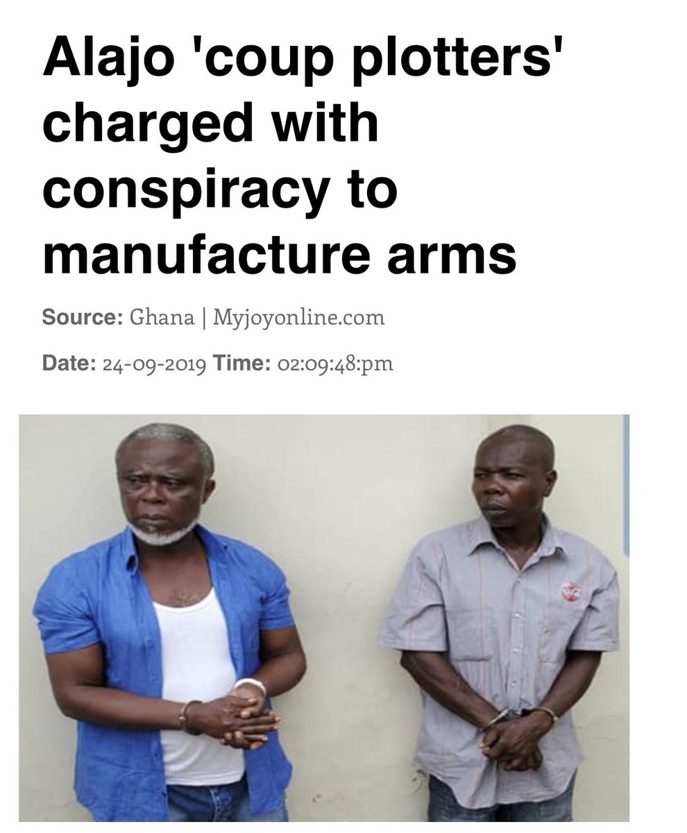 MahamabaBella's tweet photo. #SHSPlacement RT ricword4u: You see,when we say there's something gone amiss in NAkufoAddo's govt,people do not get it!After claiming these guys were plotting a coup,a treasonable offence,u go to court and charge them with this👇👇? konkrumah MBawumia … https://t.co/PWMqq1v2g2