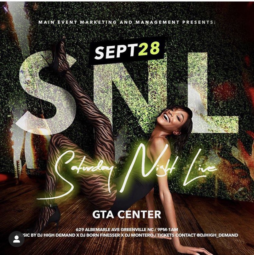 ONE night TWO parties 😝😝😝 come support <a href="/djspiff_/">DJ SPiFF</a> at the Glow fest ⚪️🔵🔴party it’s gone be live and then after come support <a href="/DjHigh_Demand/">#LIVEinHD🎥🔥</a> @DjBornFinesser at SNL!!🔥🔥you don’t want to miss any of these lit parties!!!!!!!! #ECU23 #ECU22 #ECU21 #ECU20