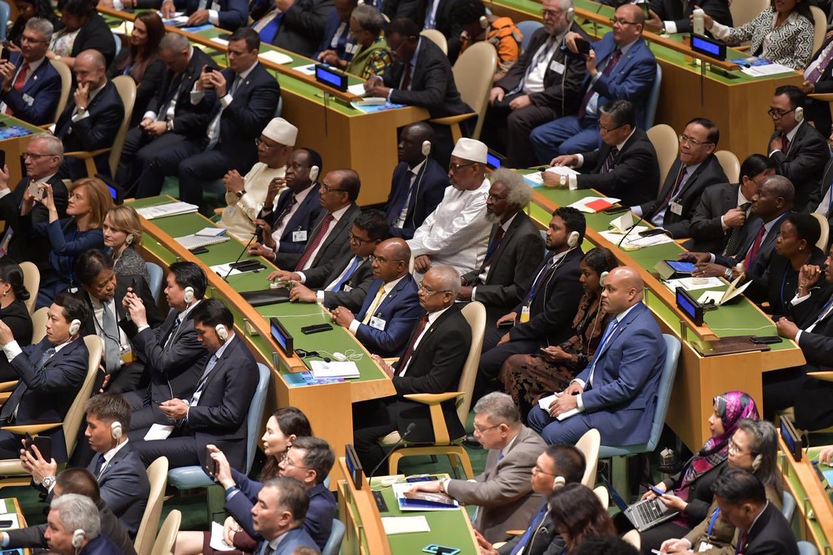 abdulla_shahid's tweet photo. Honoured to accompany President @ibusolih at the @UN General Assembly #UNGA74. President Solih is the 6th speaker of the General Debate and will highlight foreign policy priorities of #Maldives as well as reaffirm commitment to Multilateralism. Watch on https://t.co/Bi0A1RAEJG https://t.co/AGyel5uFZI