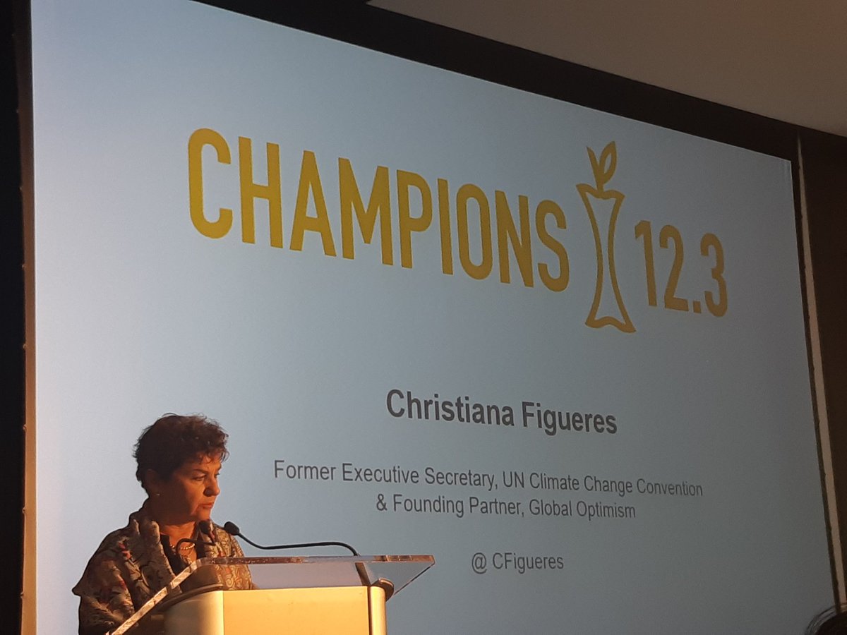 Halving #foodwaste and #food #loss and ensuring #food #security is simply a '' moral imperative'' toward #climaterecovery. @CFigueres, reminding everyone the 'why' behind our race to achieve SDGs in her powerful keynote at Champions 12.3 @WRIClimate @UNFCCC