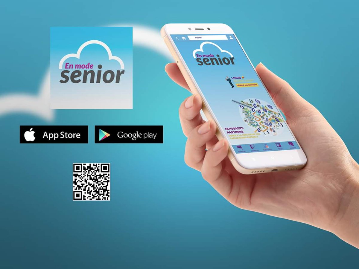 EnModeSenior's tweet photo. 📲 L'application En Mode Senior est désormais disponible ! Téléchargez-la pour découvrir la programmation en avant-première et organiser votre visite ➡️ https://t.co/KYfhhtInL2 https://t.co/lMWXNGjc8J
