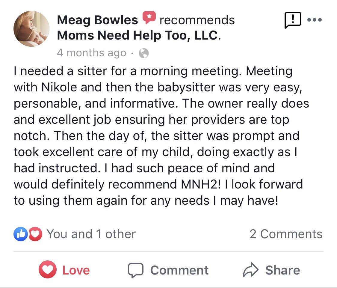 momsneedhelp2's tweet photo. #testimonialtuesday! We do this from the heart and with love and it shows 🤗💕
#MNH2 #Mothers #Help #Pregnancy #Babies #Families #Support #Love #Parenthood #Motivation #Daycare #PlannedParenthood #Protection #BirthControl https://t.co/tN98TngMI9