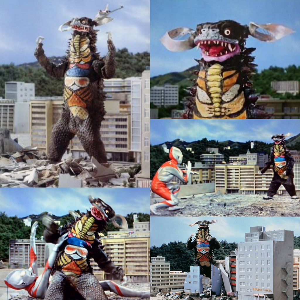 ギャンゴの着ぐるみはベムラーの改造で、尻尾を外して腕を新調している