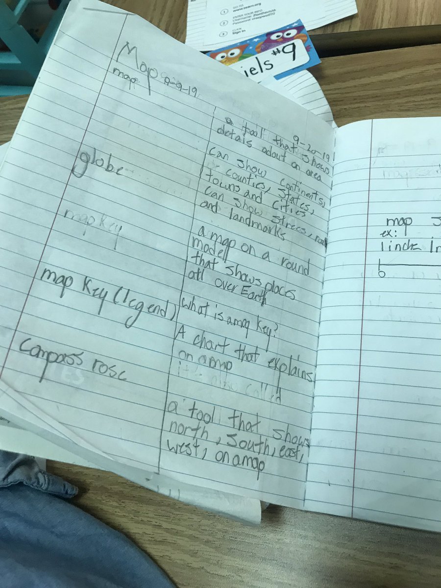 SchofieldStars's tweet photo. Love it when the Schofield Scholars are using their notes without being reminded to complete their Map Skills Books! @lonniebnelson #premierstartshere #schofieldscholars #2ndgrade #socialstudies #AVID #Wicor #2columnnotes https://t.co/zkWESOMuXM
