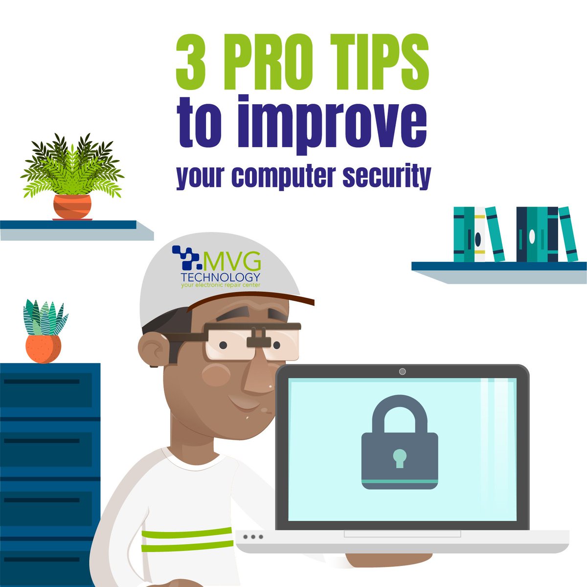MVGTechnology's tweet image. Here are 3 things you can do to increase your computer security: 
1⃣ Backup Your Files.
2⃣ Use Different Passwords for Different Sites.
3⃣ Avoid Unsecured WiFi.
#TechTuesday #MVGTechTips
