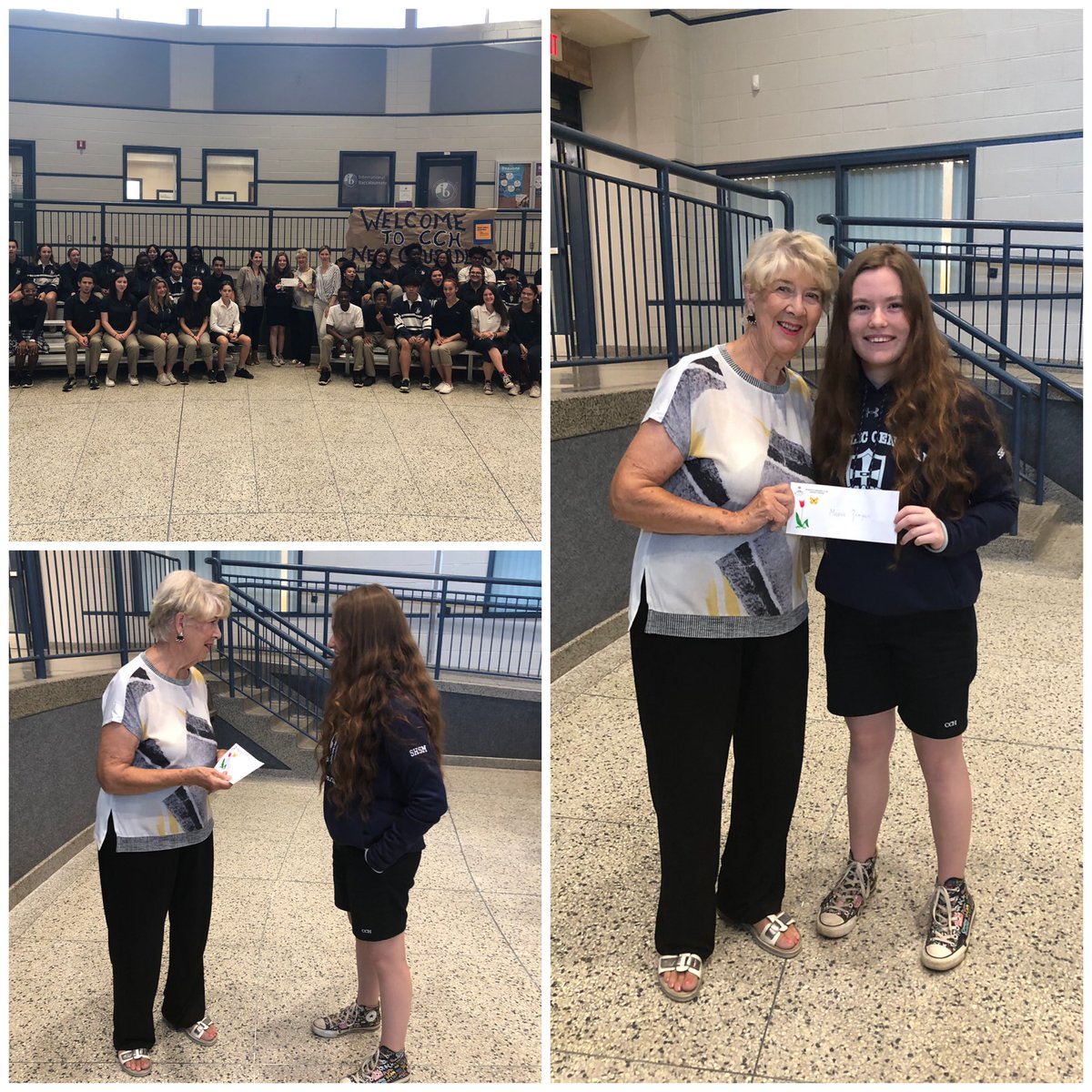 PlamoureuxPaul's tweet photo. Congratulations Maria Zangari on receiving your Scholarship Award from Cathy Cave from the Women’s Canadian Club of London. Thank you Ms. Maloney for submitting your reference on Maria’s behalf. #CCHNonProfit #CrusadersInAction @LDCSB https://t.co/qfmMgATEjr