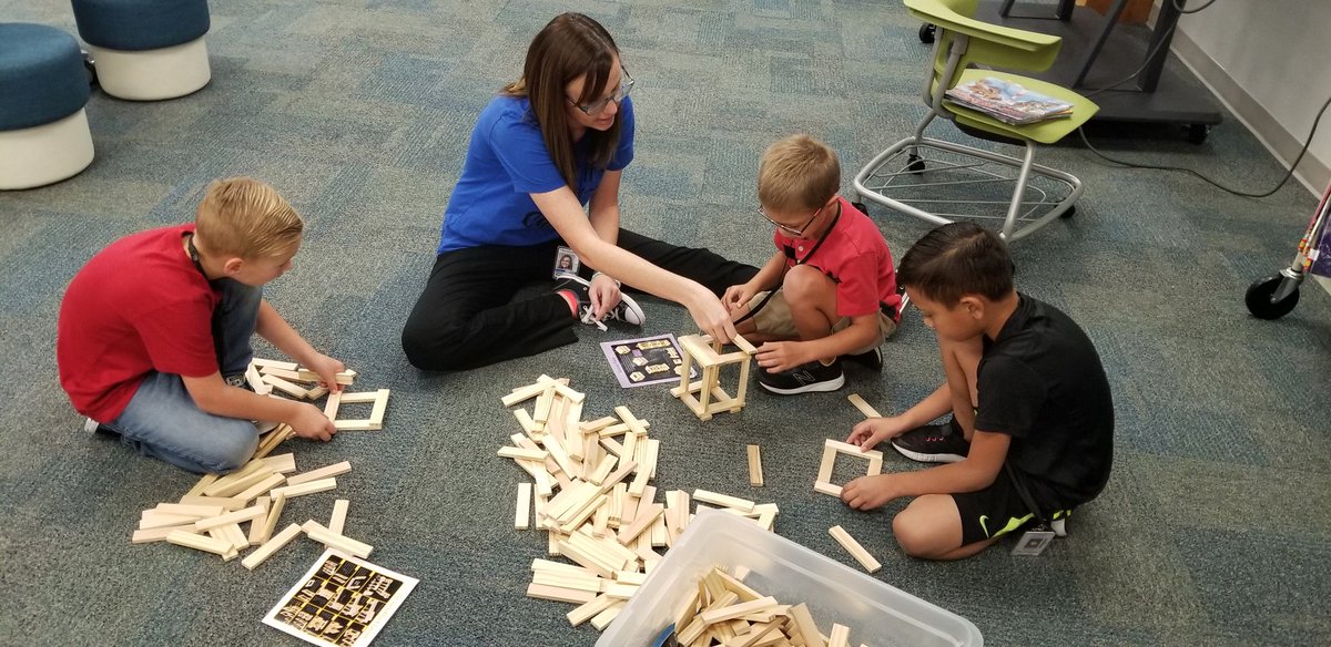 HaleyIrby's tweet image. Maker Space in the library with Mrs. Matthews is loads of fun!