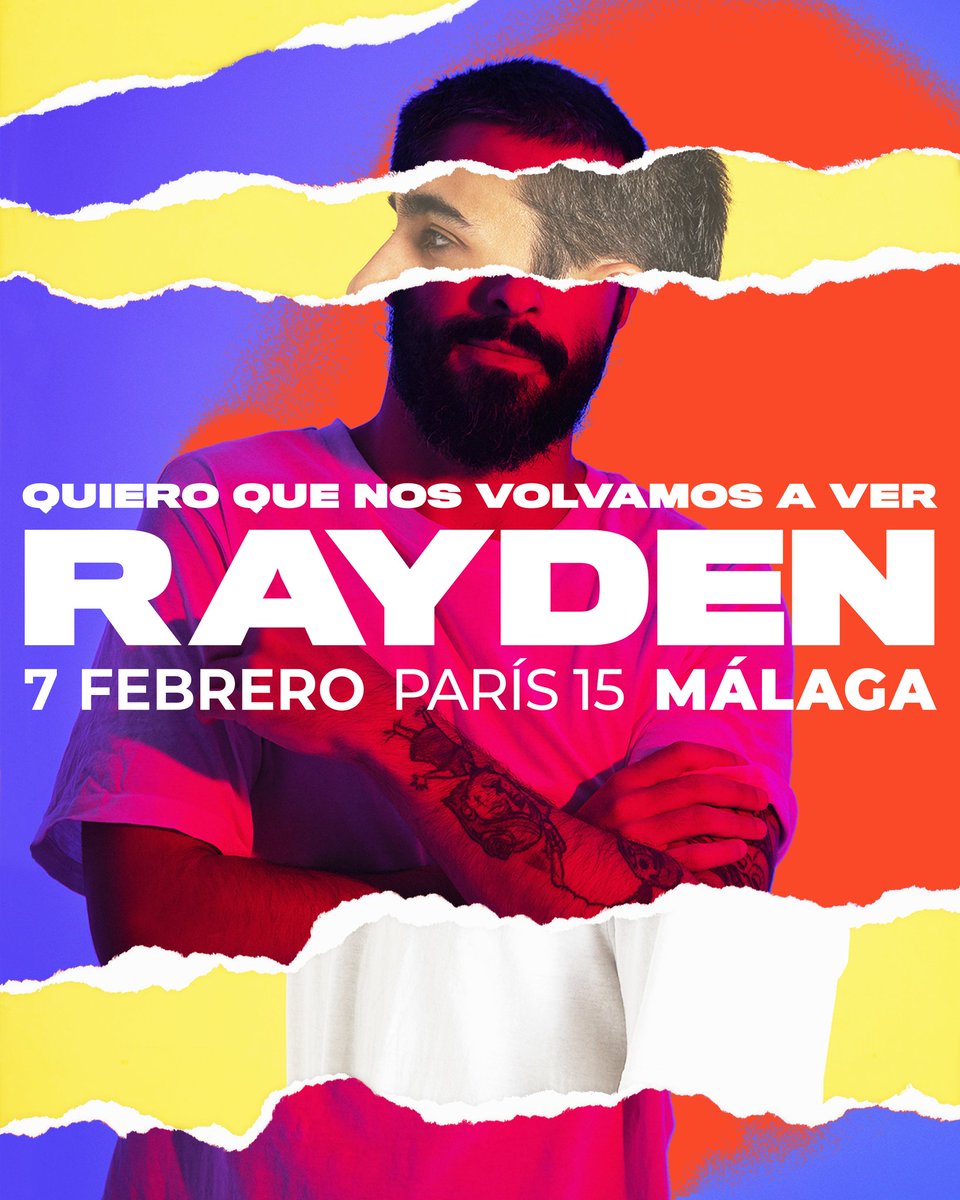 RaydenConcierto's tweet photo. 7FEB #Malaga 

Ubicación: Paris 15
Dirección: Calle la Orotava, 27, 29006 Málaga
Fecha: Viernes 7 de Febrero de 2020
Apertura de Puertas: 21:00
Entrada Permitida a: Mayores de 16 años
Precio: Entradas Anticipadas 18€ + GG

https://t.co/2a7vhOfu6R https://t.co/WJsSC24j75