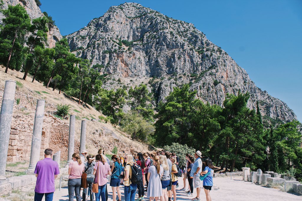 HUGreece's tweet photo. We are back home after a whirlwind trip to Northern Greece!
We saw the ruins of Delphi, the site where Paul met Lydia, Philippi, and the site of the Battle of Thermopylae! These highlights are just scratching the surface of all we learned and experienced! #HUGHUGfall2019 https://t.co/M25nnF1PSL