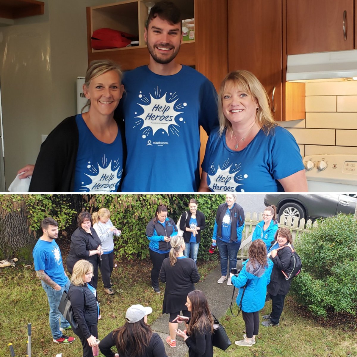 CTess1's tweet photo. The @Coast_Capital team arriving at @THSVic Mitchell House today for a Coast HELP Day! The team is spending the day painting, landscaping, and updating the space. It's really unbelievable how passionate and impactful Coast employees are to improve their communities. https://t.co/IILVPeWBtL
