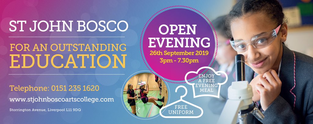 SJBLiverpool's tweet photo. Don’t forget our Open evening is this Thursday. Come and see us and see if you get the #boscobug https://t.co/W6ec5xmg21