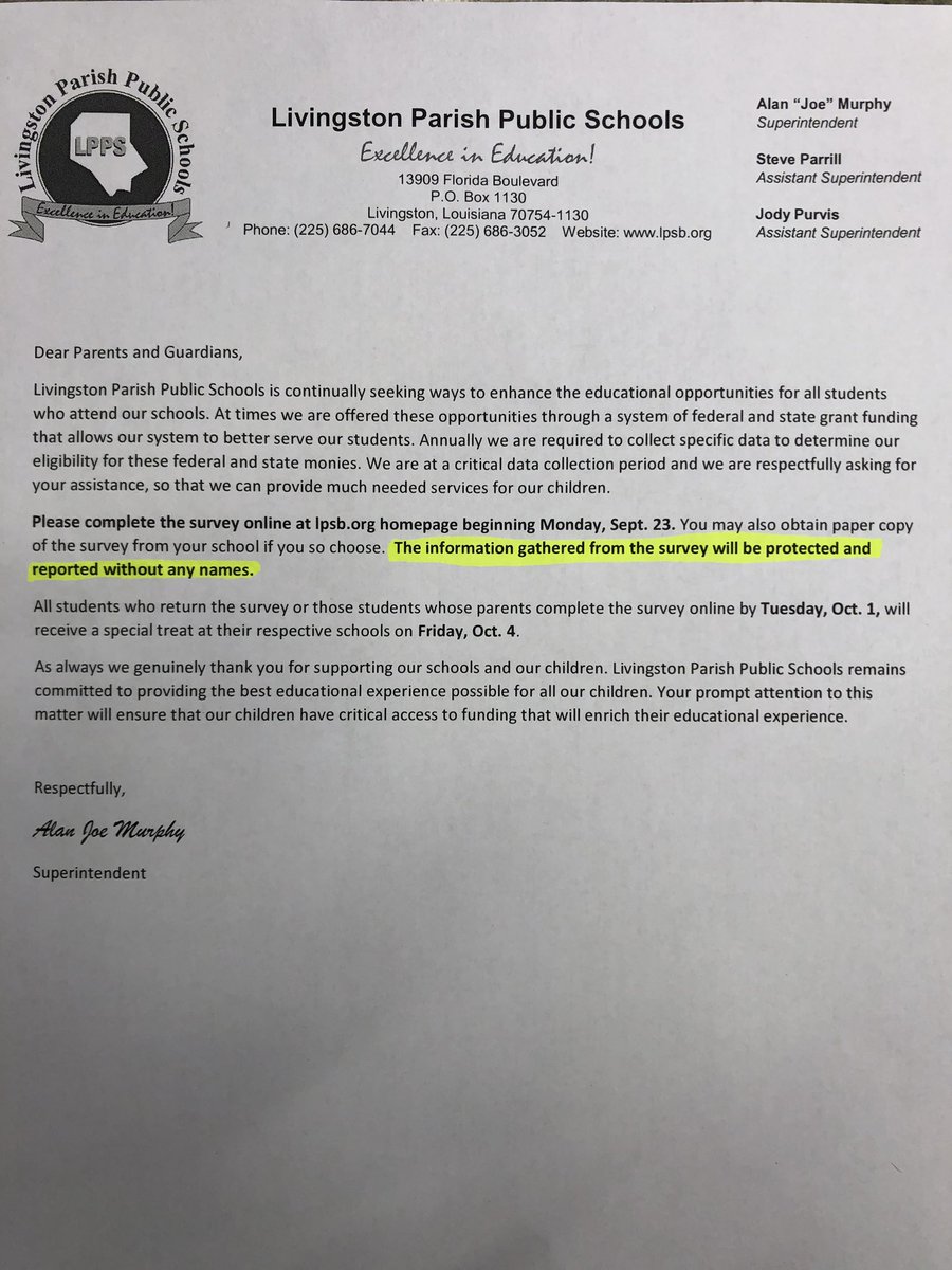 Frost Falcon Parents, don’t forget to complete the survey! Information was sent home on Thursday 9/19/19. This is very important for funding at Frost School. Thank you.❤️❤️
