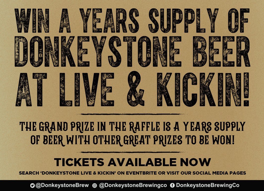 🛑THIS SAT from 3pm... <a href="/UppermillCivic/">Uppermill Civic Hall</a> for <a href="/DonkeystoneBrew/">Donkeystone Brewing Co.</a> LIVE &amp; Kickin!🛑
They got a donkey kick in stones recently, &amp; need our support!✊🏻
FINE ALES 🍻&amp; LIVE MUSIC🎸 WIN A LIFETIME OF BEER!!!! 🤯🐴🍺 Music starts 4pm Me + band @ 4:45pm! 🎫 <a href="/EventbriteUK/">Eventbrite UK</a> eventbrite.com/e/donkeystone-…