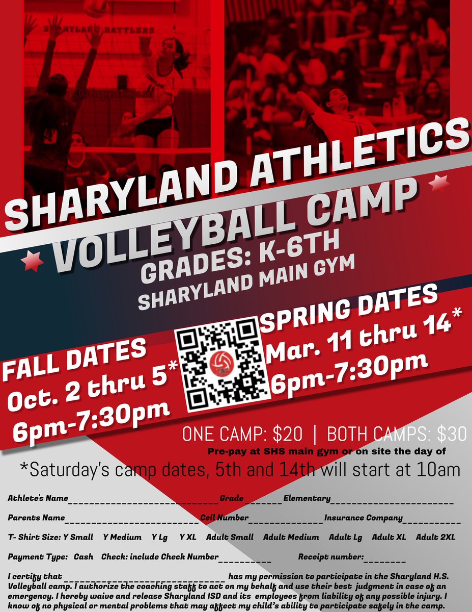 A great opportunity for our future Rattlers!!! Spread the word. <a href="/RattlerABC/">Rattlers Athletic Booster Club</a> <a href="/TheLatestStrike/">Sharyland Rattlers</a> <a href="/FootballRattler/">SharyRattlerFootball</a> <a href="/SharylandAth/">Sharyland ISD Athletics</a> <a href="/GraySoftball/">B.L. Gray Softball</a> <a href="/lady_rattlers/">LadyRattlers⚽️</a> <a href="/SharylandTrack/">SHS Rattler Track & Field</a> <a href="/SISDnews/">Sharyland ISD</a> <a href="/GraySoftball/">B.L. Gray Softball</a> <a href="/blgrayathletics/">BLGray Athletics</a>