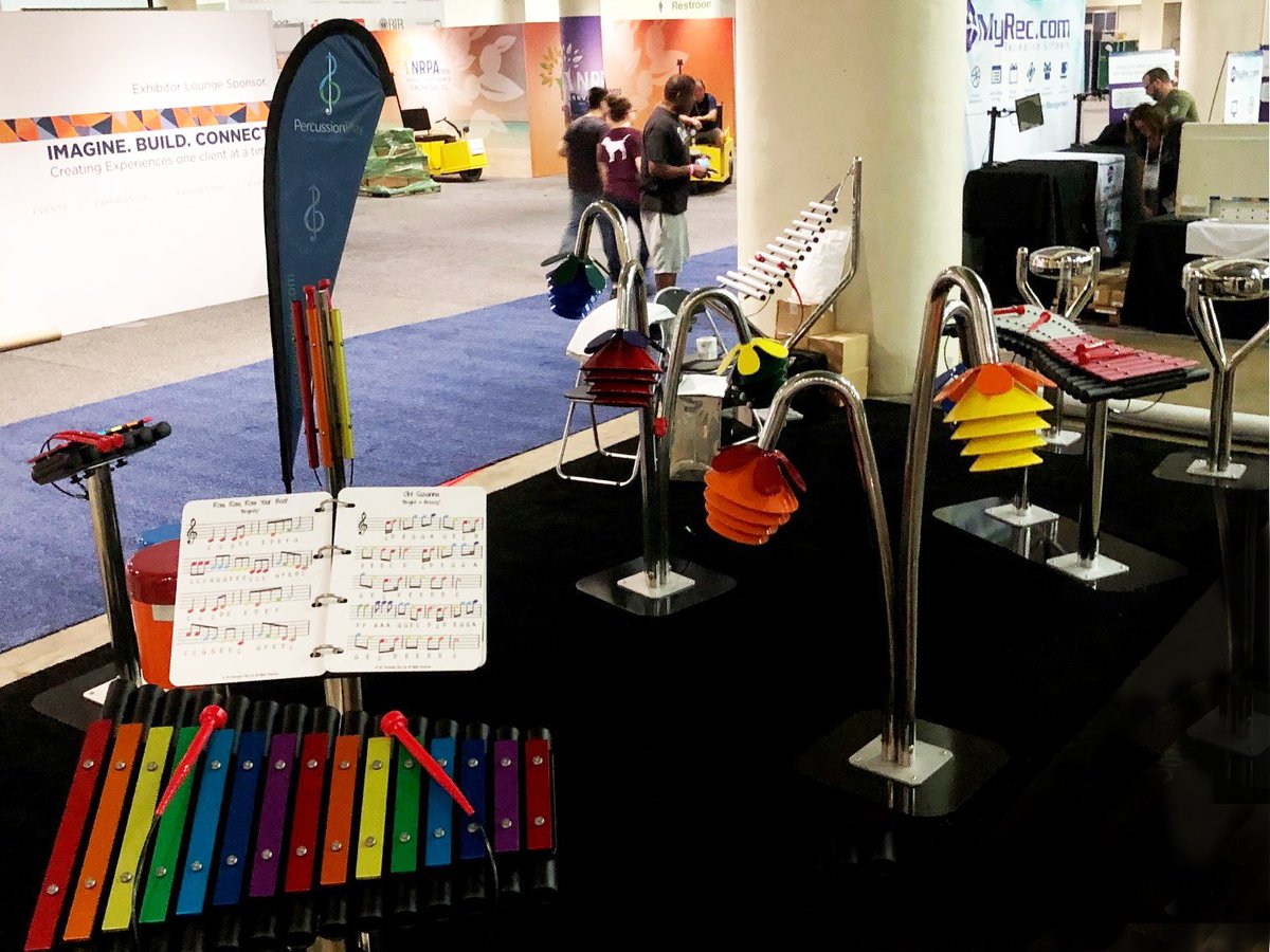 NRPA Visitors – Time to wake up and s̶m̶e̶l̶l̶ ̶play the flowers! - See it, Hear it, Play it! #Booth3610 #PercussionPlay #outdoormusicalinstruments #newproducts #musicalplay #musicparks #musicplaygrounds #inclusiveplay #playgroundsforall #intergenerationalplay