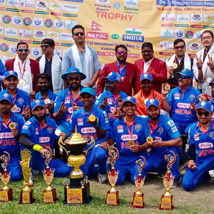InditvI's tweet photo. Talent wins Games but Teamwork,Hardwork,Dedication and Intelligence wins Championships ..
India won series against Nepal by 3-0🇮🇳
Congrats Team India🇮🇳🇮🇳🇮🇳🇮🇳 https://t.co/3U5lbWV47D