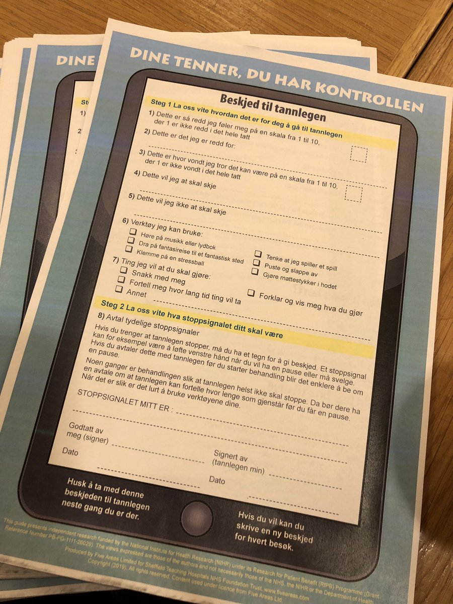 zmarshman's tweet photo. This week @ProfHRodd and I are taking #YourTeethYouAreInControl to Norway ๐ณ๐ด- Dine Tenner, Du Har Kontrollen! @ChildDentCBT @ShefDentistry https://t.co/vqmfVlmKYW